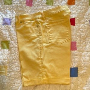 Talbots boyfriend shorts yellow 14